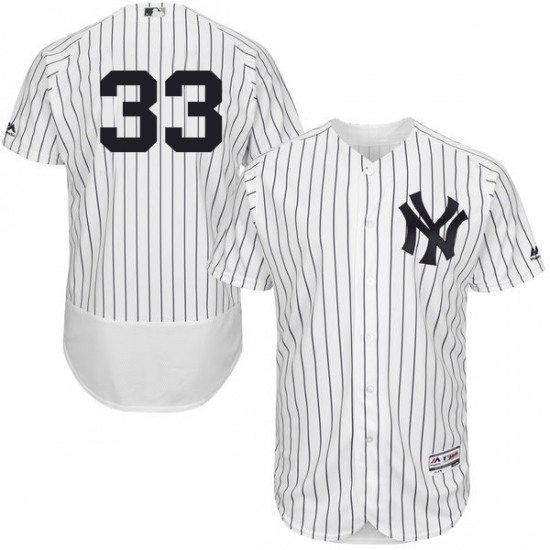 Men's Majestic New York Yankees #33 Greg Bird White Home Flex Base Authentic Collection MLB Jersey - Ujersey