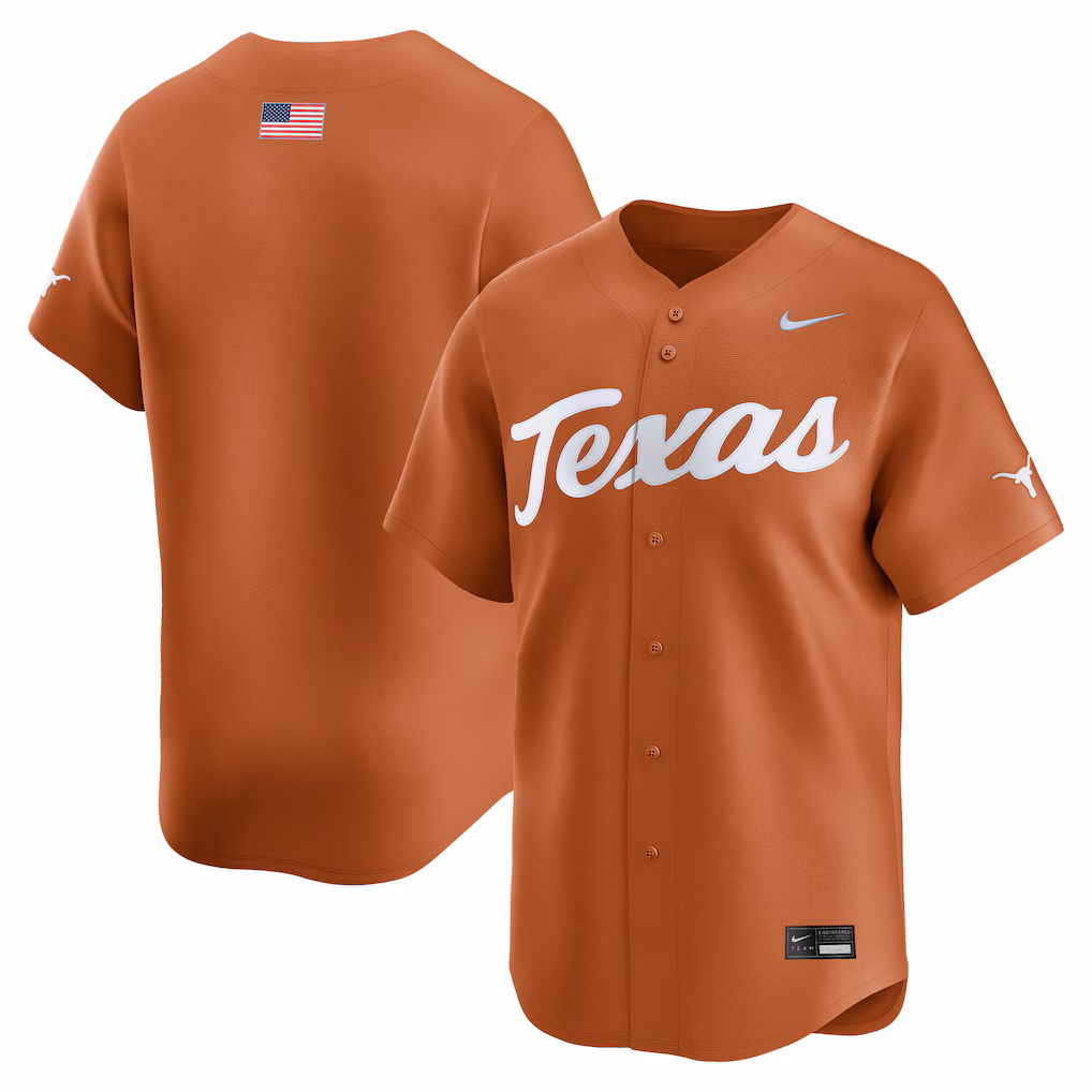 Men's Nike Texas Orange Texas Longhorns Baseball Limited Jersey
