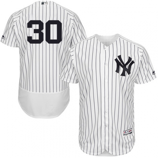 Men's Majestic New York Yankees #30 David Robertson White/Navy Flexbase Authentic Collection MLB Jersey - Ujersey