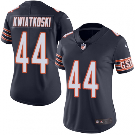 Women's Nike Chicago Bears #44 Nick Kwiatkoski Navy Blue Team Color Vapor Untouchable Limited Player NFL Jersey