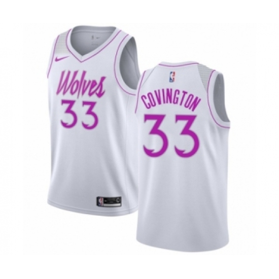 Youth Nike Minnesota Timberwolves #33 Robert Covington White Swingman Jersey - Earned Edition - Ujersey
