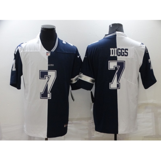 Men's Dallas Cowboys #7 Trevon Diggs White-Blue Fashion Football Limited Jersey - Ujersey