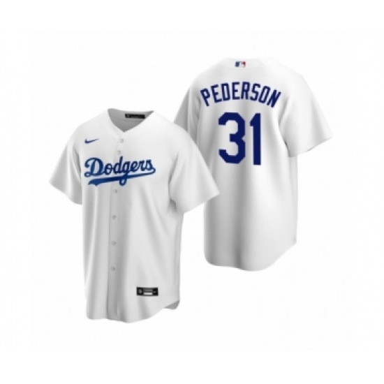 Men's Los Angeles Dodgers #31 Joc Pederson Nike White Replica Home Jersey - Ujersey