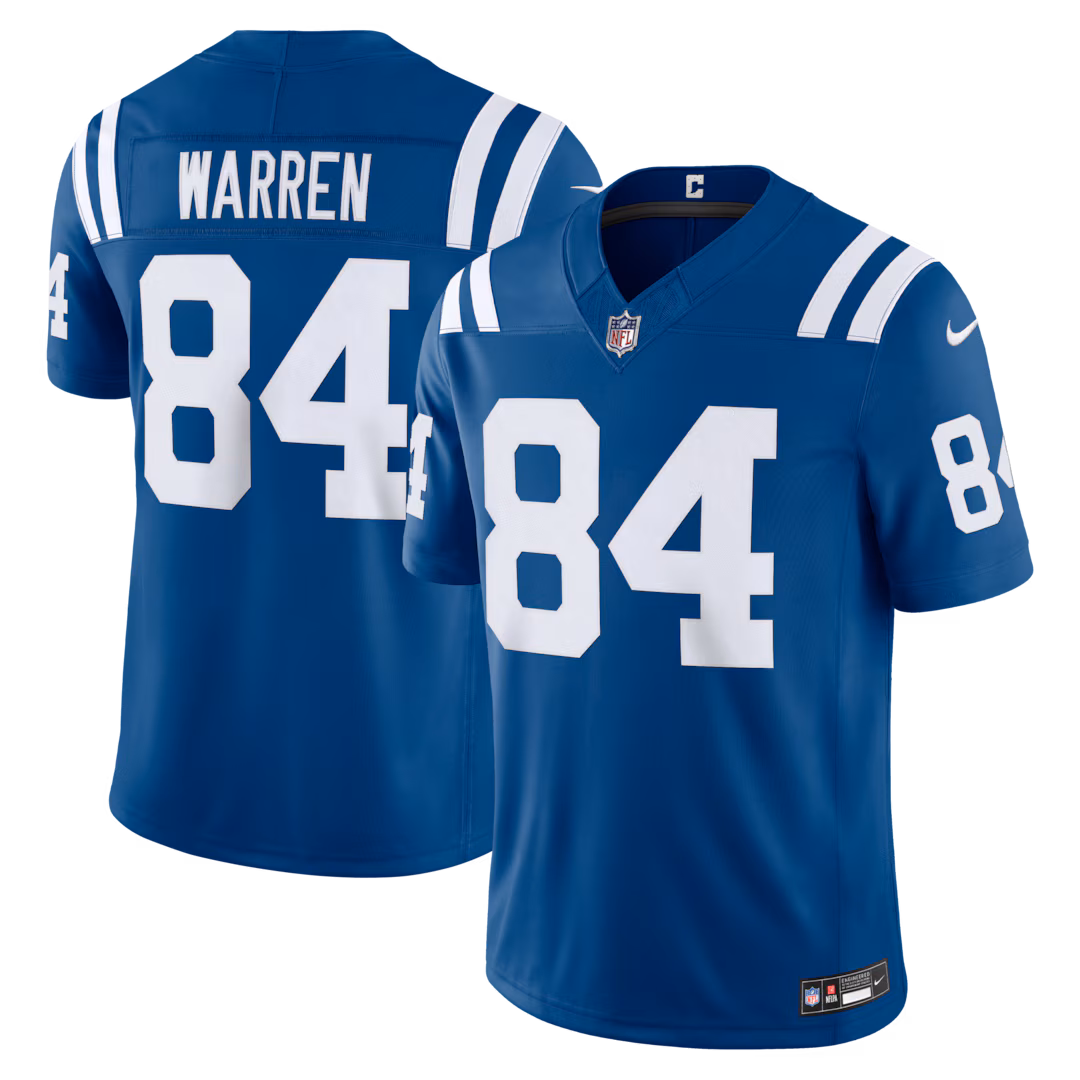 Men's Indianapolis Colts Tyler Warren Nike Royal Team Vapor F.U.S.E. Stitched Limited Jersey - Ujersey