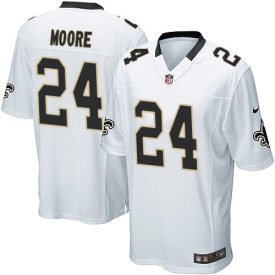 Men's Nike New Orleans Saints #24 Sterling Moore Game White NFL Jersey - Ujersey