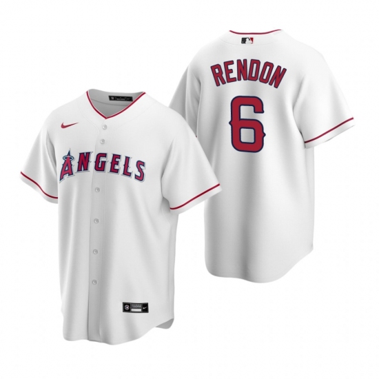 Men's Nike Los Angeles Angels #6 Anthony Rendon White Home Stitched Baseball Jersey - Ujersey