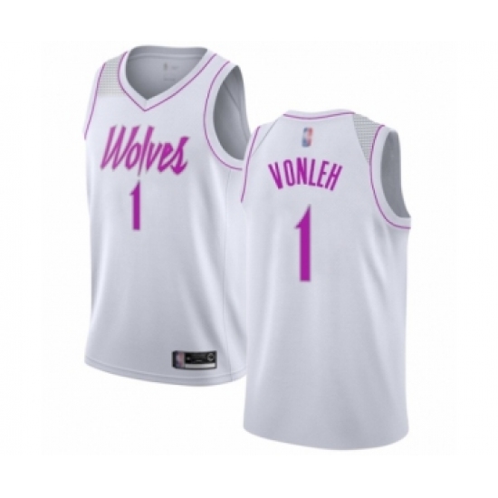 Youth Minnesota Timberwolves #1 Noah Vonleh White Swingman Jersey - Earned Edition - Ujersey
