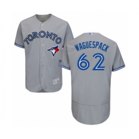 Men's Toronto Blue Jays #62 Jacob Waguespack Grey Road Flex Base Authentic Collection Baseball Player Jersey - Ujersey
