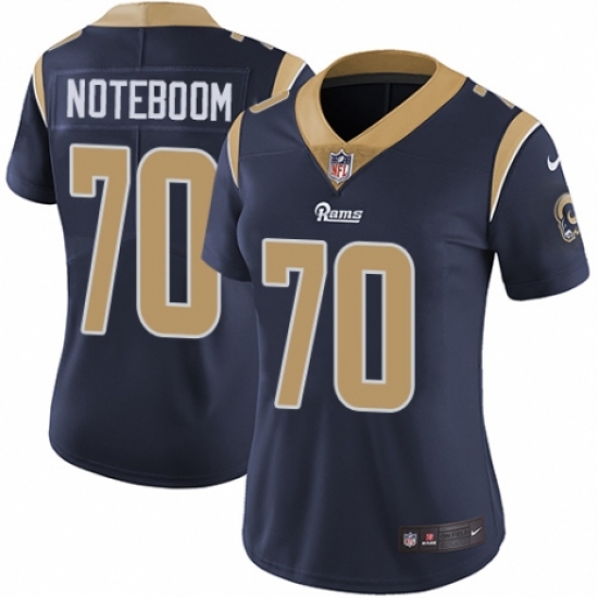 Women's Nike Los Angeles Rams #70 Joseph Noteboom Navy Blue Team Color Vapor Untouchable Elite Player NFL Jersey - Ujersey