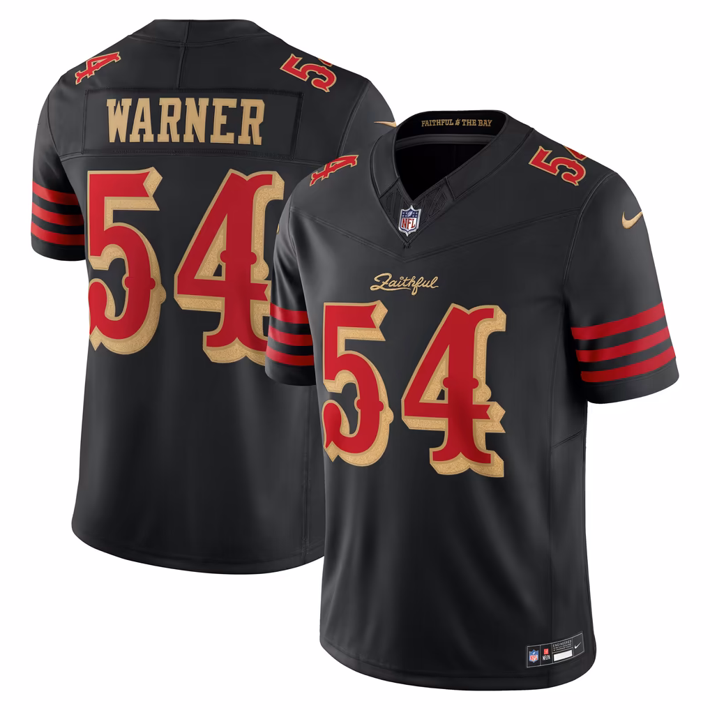 Men's San Francisco 49ers Fred Warner Nike Black Rivalries Collection Stitched Limited Jersey - Ujersey