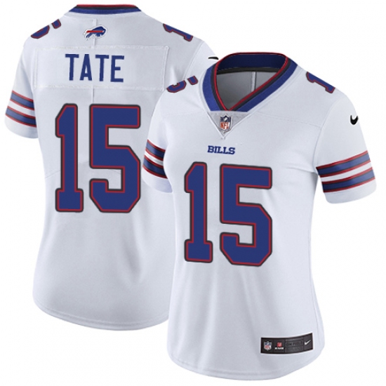 Women's Nike Buffalo Bills #15 Brandon Tate White Vapor Untouchable Limited Player NFL Jersey - Ujersey