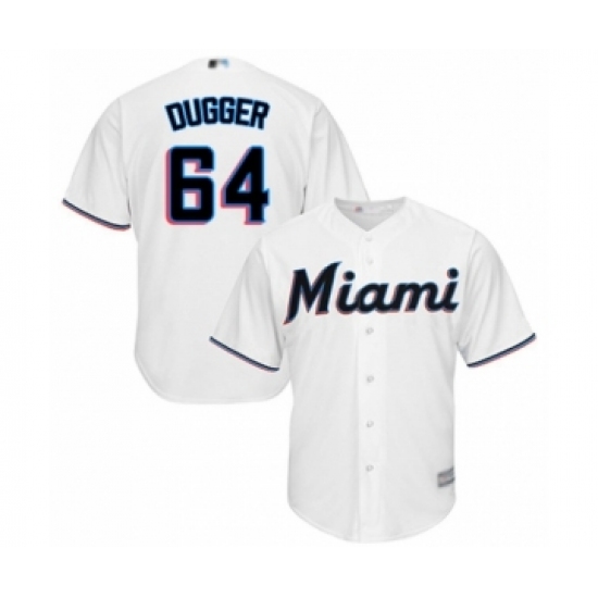 Youth Miami Marlins #64 Robert Dugger Authentic White Home Cool Base Baseball Player Jersey - Ujersey