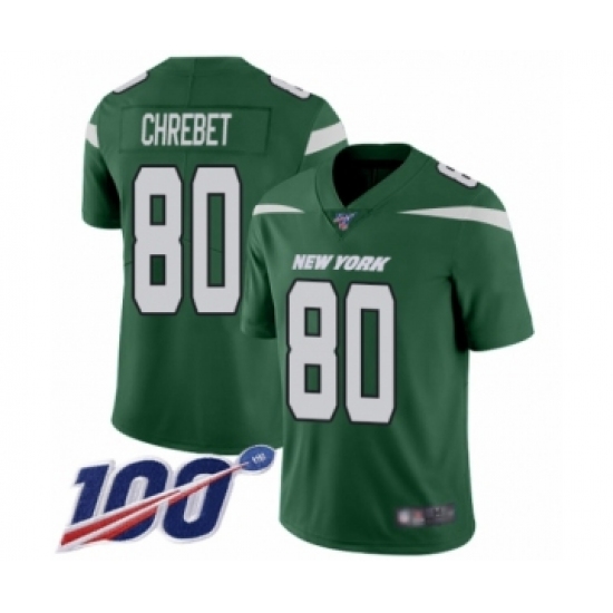 Men's New York Jets #80 Wayne Chrebet Green Team Color Vapor Untouchable Limited Player 100th Season Football Jersey - Ujersey