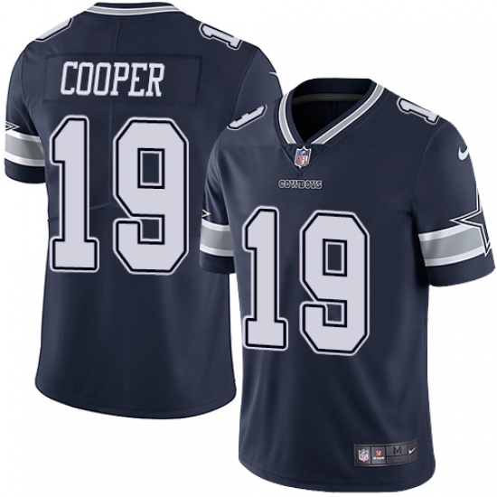 Youth Nike Dallas Cowboys #19 Amari Cooper Navy Blue Team Color Vapor Untouchable Limited Player NFL Jersey - Ujersey