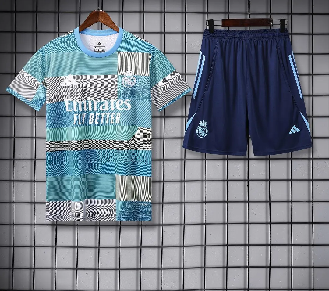 Real Madrid Training Jersey Kit Light Blue 2025/26 - Ujersey NHL