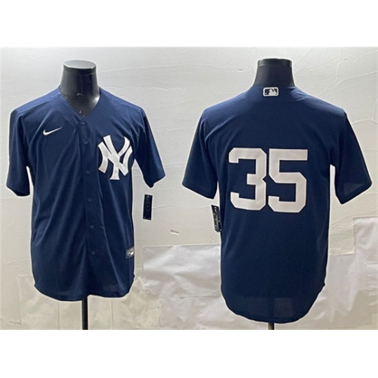Men's New York Yankees #35 Cody Bellinger Navy Cool Base Stitched Baseball Jersey - Ujersey