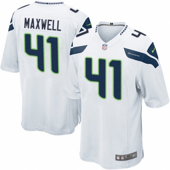 Men's Nike Seattle Seahawks #41 Byron Maxwell Game White NFL Jersey - Ujersey