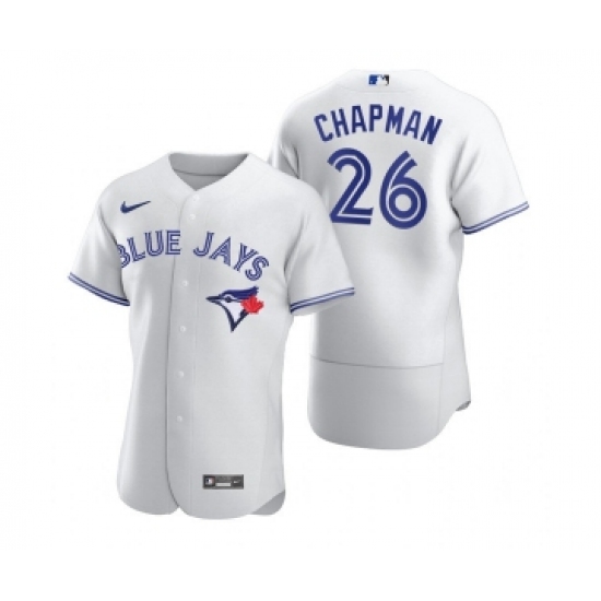 Men's Toronto Blue Jays #26 Matt Chapman White Flex Base Stitched Baseball Jersey - Ujersey