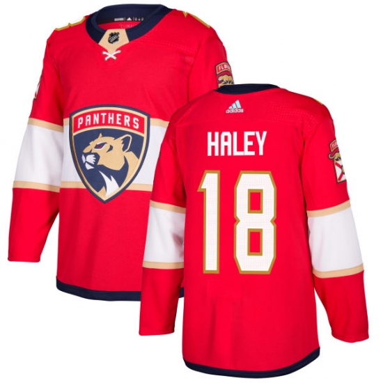 Youth Adidas Florida Panthers #18 Micheal Haley Authentic Red Home NHL Jersey - Ujersey