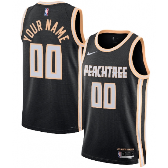Men's Atlanta Hawks Active Player Custom Black 2025-26 City Edition Swingman Stitched Jersey - Ujersey