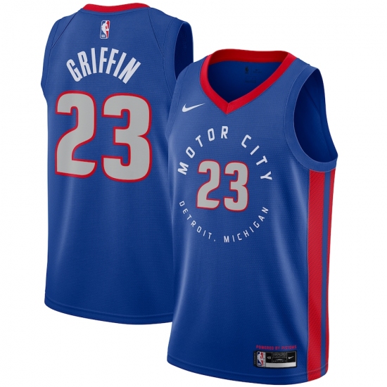 Men's Detroit Pistons #23 Blake Griffin Nike Blue 2020-21 Swingman Player Jersey - Ujersey
