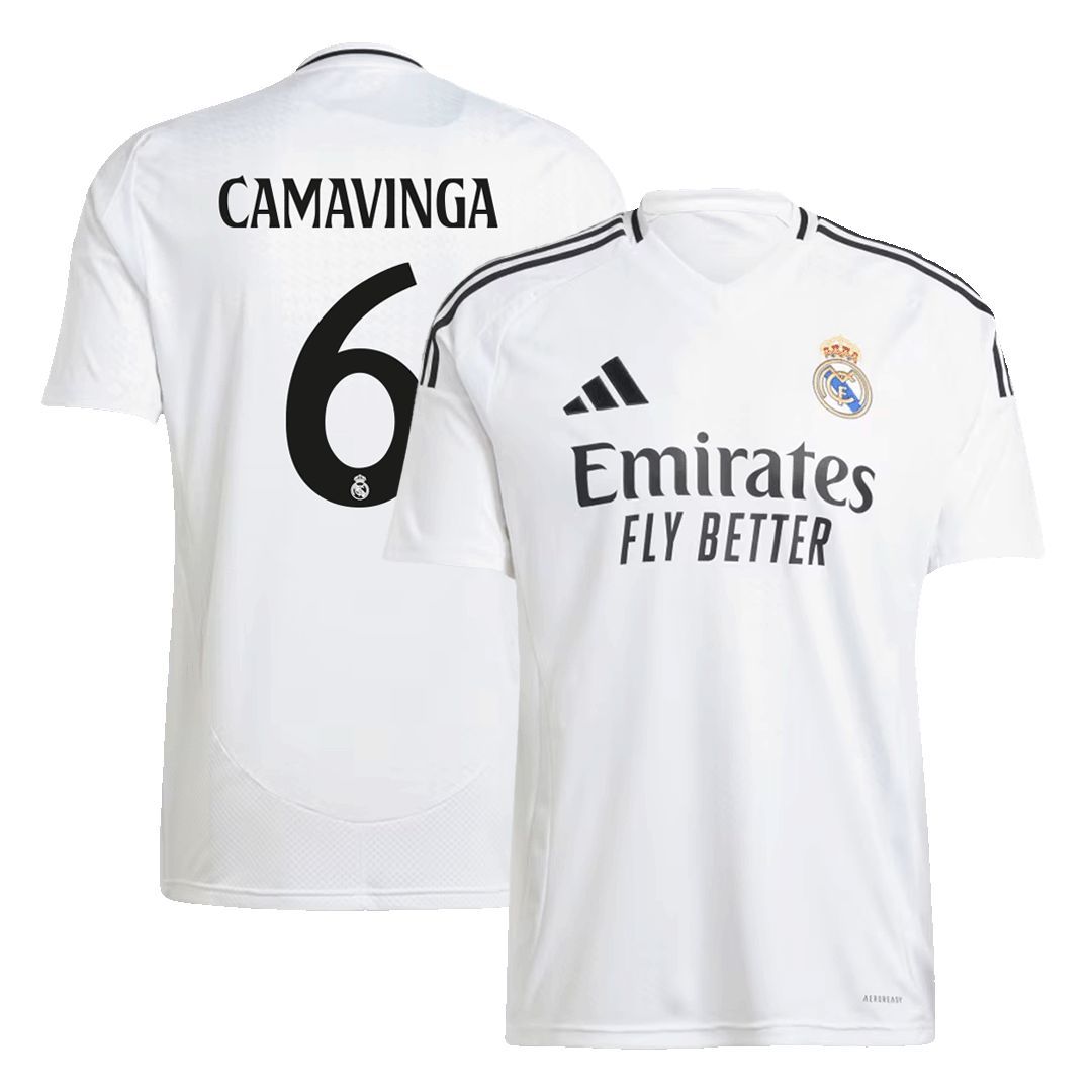 CAMAVINGA #6 Real Madrid Soccer Jersey Home Custom Shirt 2024/25 - ujerseystore