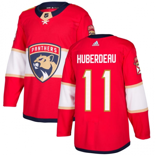 Men's Adidas Florida Panthers #11 Jonathan Huberdeau Premier Red Home NHL Jersey - Ujersey