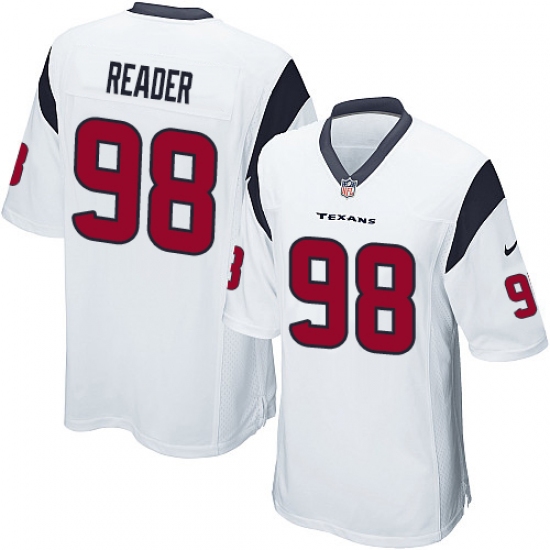 Men's Nike Houston Texans #98 D.J. Reader Game White NFL Jersey - Ujersey