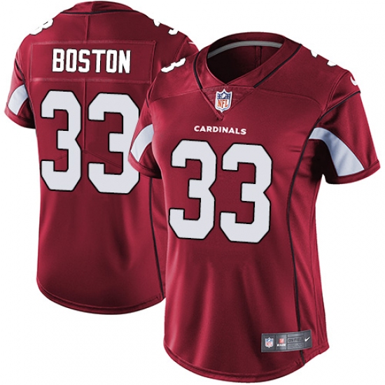Women Nike Arizona Cardinals #33 Tre Boston Red Team Color Vapor Untouchable Limited Player NFL Jersey - Ujersey