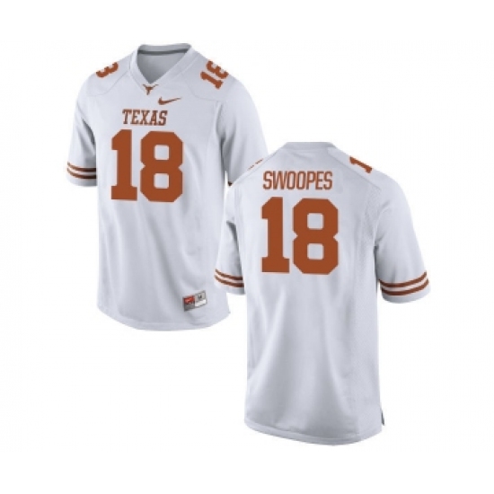 Texas Longhorns 18 Tyrone Swoopes White Nike College Jersey - Ujersey