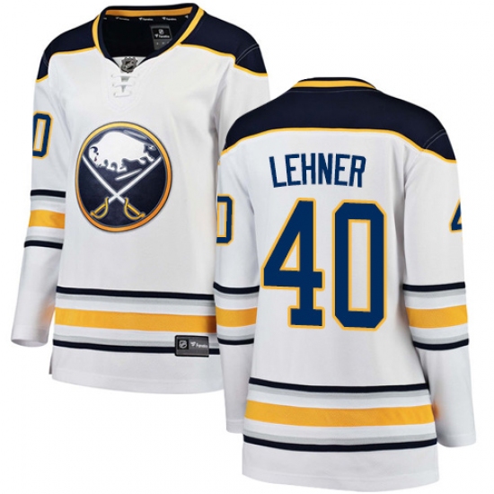 Women's Buffalo Sabres #40 Robin Lehner Fanatics Branded White Away Breakaway NHL Jersey - Ujersey