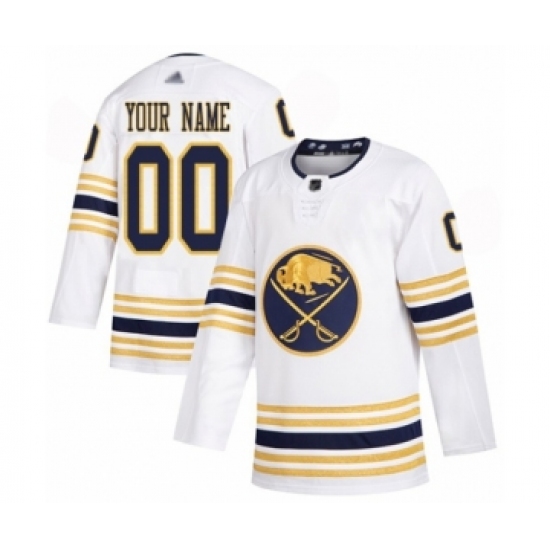 Men's Buffalo Sabres Customized Authentic White 50th Season Hockey Jersey - Ujersey