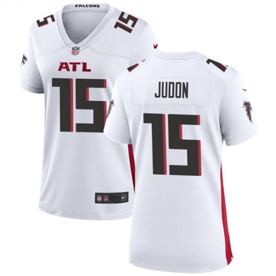 Women's Atlanta Falcons #15 Matthew Judon White Stitched Jersey(Run Small) - Ujersey