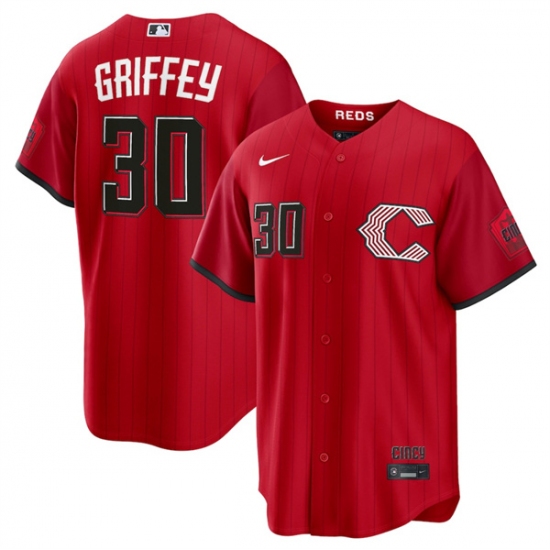 Men's Cincinnati Reds #30 Will Benson Red 2026 City Connect Stadium Stitched Baseball Jersey - Ujersey