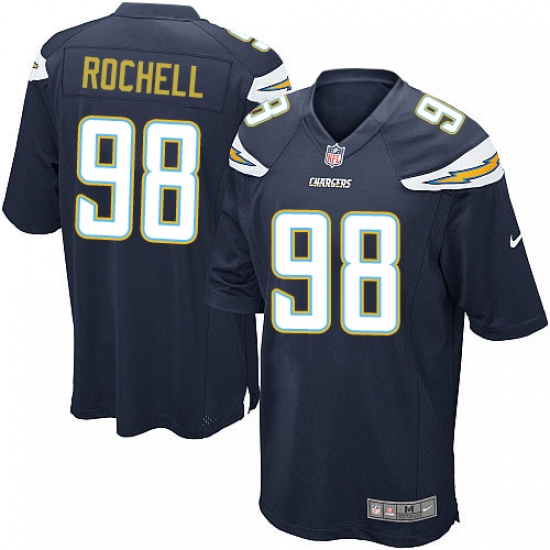 Men's Nike Los Angeles Chargers #98 Isaac Rochell Game Navy Blue Team Color NFL Jersey - Ujersey