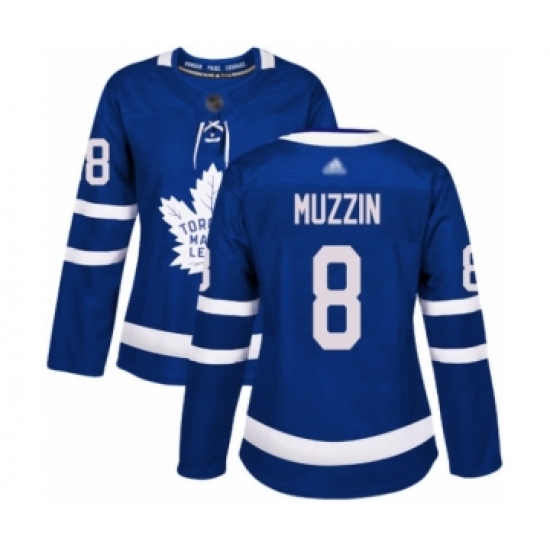 Women's Toronto Maple Leafs #8 Jake Muzzin Authentic Royal Blue Home Hockey Jersey - Ujersey