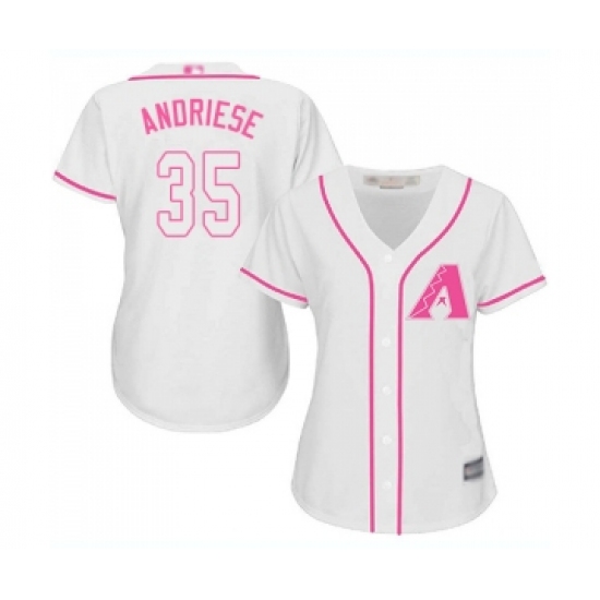 Women's Arizona Diamondbacks #35 Matt Andriese Replica White Fashion Baseball Jersey - Ujersey