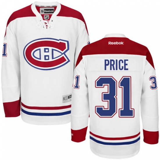Women's Reebok Montreal Canadiens #31 Carey Price Authentic White Away NHL Jersey - Ujersey