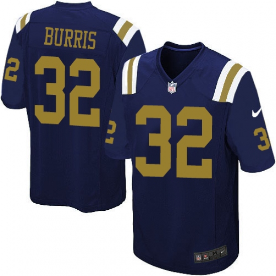 Men's Nike New York Jets #32 Juston Burris Game Navy Blue Alternate NFL Jersey - Ujersey