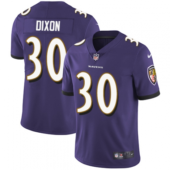 Youth Nike Baltimore Ravens #30 Kenneth Dixon Purple Team Color Vapor Untouchable Limited Player NFL Jersey - Ujersey