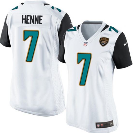 Women's Nike Jacksonville Jaguars #7 Chad Henne Game White NFL Jersey - Ujersey