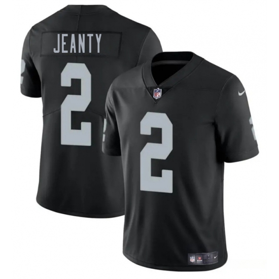 Men's Las Vegas Raiders #2 Ashton Jeanty Black 2025 Draft Vapor Untouchable Limited Football Stitched Jersey - Ujersey