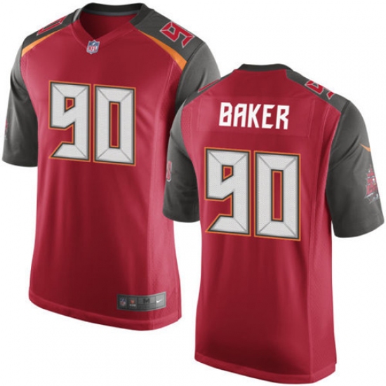 Men's Nike Tampa Bay Buccaneers #90 Chris Baker Game Red Team Color NFL Jersey - Ujersey
