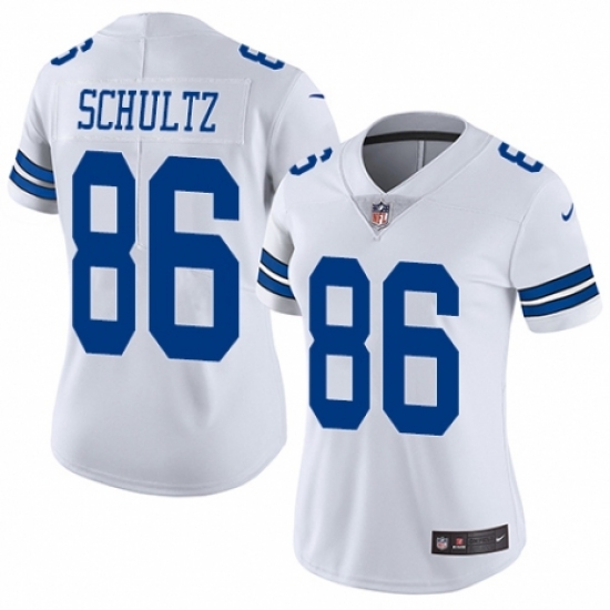 Women's Nike Dallas Cowboys #86 Dalton Schultz White Vapor Untouchable Limited Player NFL Jersey - Ujersey