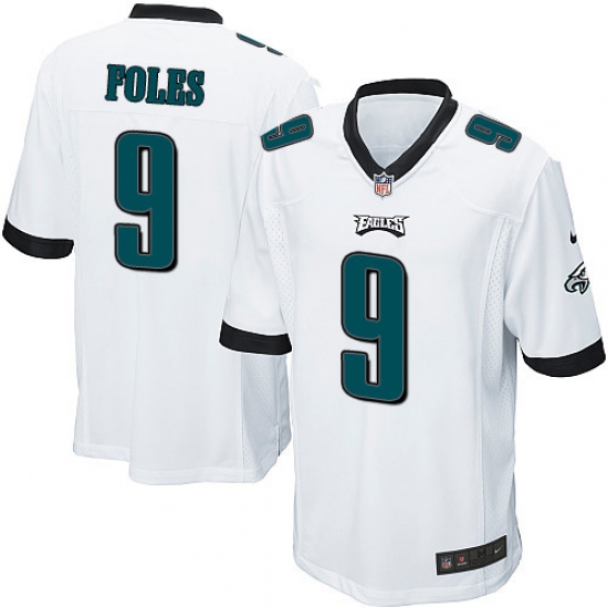 Men's Nike Philadelphia Eagles #9 Nick Foles Game White NFL Jersey - Ujersey