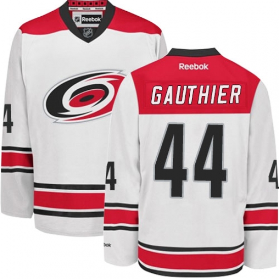 Youth Reebok Carolina Hurricanes #44 Julien Gauthier Authentic White Away NHL Jersey - Ujersey