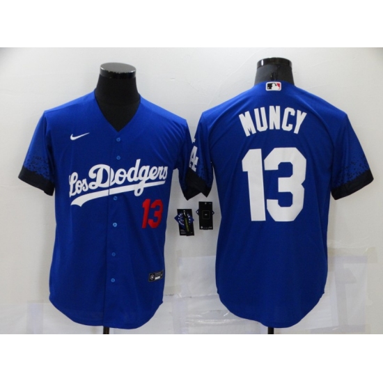 Men's Nike Los Angeles Dodgers #13 Max Muncy Blue Game City Player Jersey - Ujersey