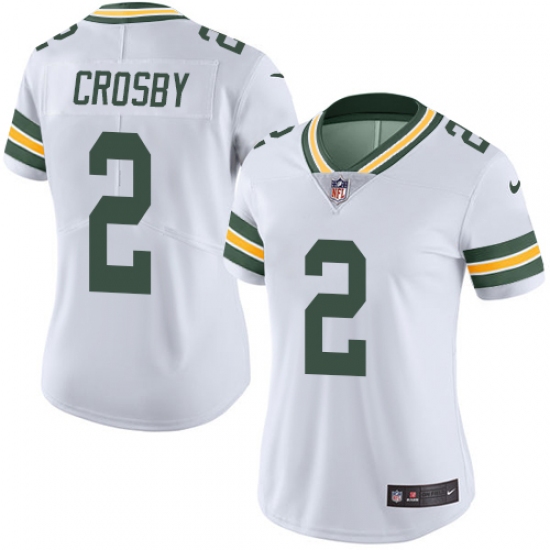 Women's Nike Green Bay Packers #2 Mason Crosby Elite White NFL Jersey - Ujersey