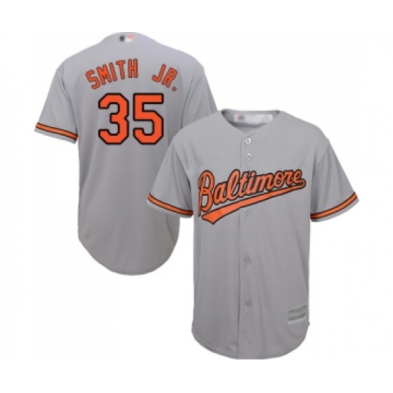 Youth Baltimore Orioles #35 Dwight Smith Jr. Replica Grey Road Cool Base Baseball Jersey - Ujersey