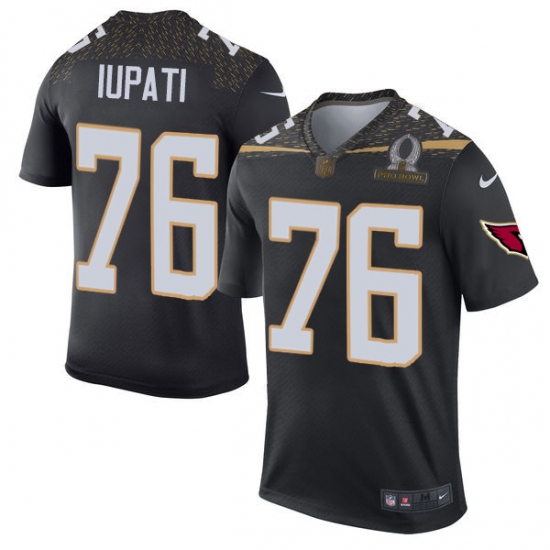 Men's Nike Arizona Cardinals #76 Mike Iupati Elite Black Team Irvin 2016 Pro Bowl NFL Jersey - Ujersey